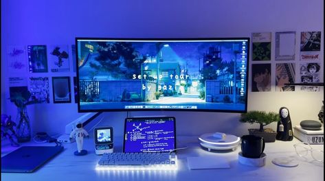 White Setup, Girl Cave, Interior Design Layout, Video Game Rooms, Work Room, Gaming Room Setup, Small Room Design, Pc Setup, Room Makeover Inspiration