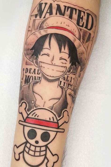 Croquis, Luffy Tattoo Design, Anime Tattoo Art, Tattoo Ideas Hand, One Piece Tattoo Ideas, Piece Tattoo Ideas, Simple Leg Tattoos, One Piece Tattoo, Honey Bee Tattoo