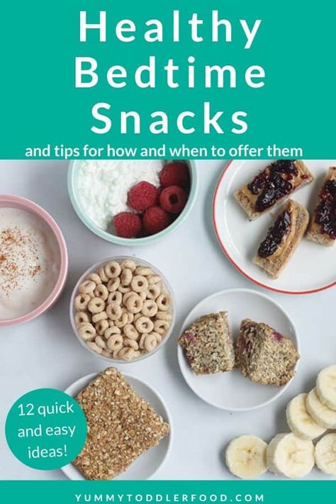 A bedtime snack get ready for a good night of sleep. Here's how to choose one, food ideas, and more tips on healthy toddler sleep routines. #bedtimesnacks #toddlersleep #kidsbedtimesnacks Bedtime Snacks For Kids, Easy Bedtime Snacks, Bedtime Snack, Night Time Snacks, Healthy Bedtime Snacks, Healthy Snacks To Make, Healthy Eating Breakfast, Snacks For Kids, Sugar Free Cookies