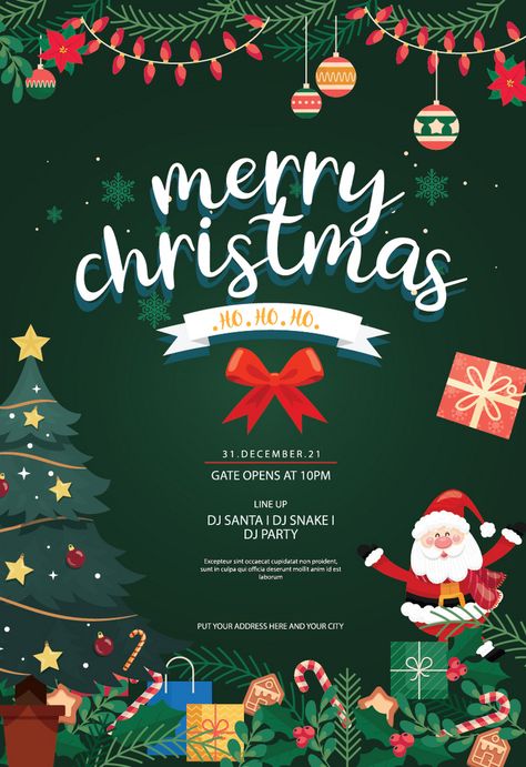 Merry Christmas Party Poster Design Template#pikbest#templates Christmas Party Poster Design, Party Poster Design, New Year Invitation, Christmas Poster Design, Christmas Party Poster, Merry Christmas Poster, Christmas Template, Christmas Promotion, Merry Christmas Banner