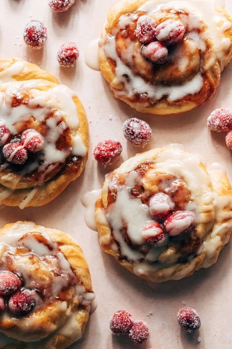 Pinch Of Yum Cream Cheese Danish, Cranberry Cheese Danish, Sugar Plum Cheese Danish Recipe, Winter Brunch Recipes, Cream Cheese Danishes, Caramel Monkey Bread, Cheese Danishes, Pinch Of Yum, Butter Glaze