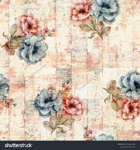 Digital Print Butta Design Floral Allover Stock Illustration 2319152183 | Shutterstock Laces Design, Butta Design, Allover Flower, Linen Design, Botanical Flower Art, Warriors Wallpaper, Allover Design, Watercolor Floral Pattern, Borders Design