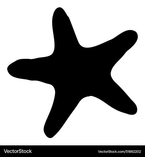 Sea Star Illustration, Undersea Drawing, Starfish Logo, Seafood Shop, Hand Silhouette, Star Illustration, Fish Graphic, Vector Silhouette, Silhouette Illustration