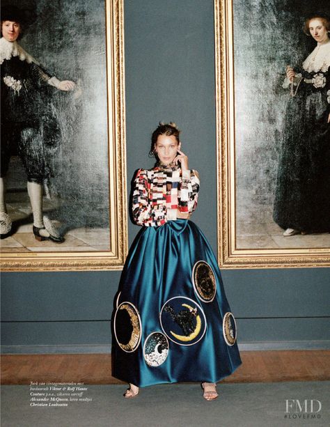 An evening at the museum in Vogue Netherlands with Bella Hadid wearing Alexander McQueen,Christian Louboutin,Viktor Vogue Netherlands, Museum Fashion, Valentino Haute Couture, Viktor Rolf, Vogue Germany, Essential Dress, Viktor & Rolf, Avant Garde Fashion, Fashion Editorial