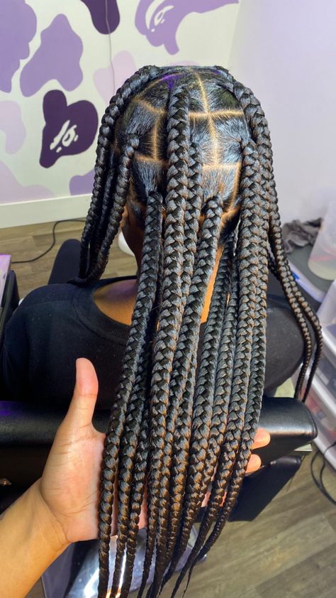 Jumbo Cornrows, Jumbo Knotless, Dyed Curly Hair, Cute Box Braids, Hair Dressing, Jumbo Box Braids, Protective Hairstyles For Natural Hair, Braided Cornrow Hairstyles, Cute Box Braids Hairstyles