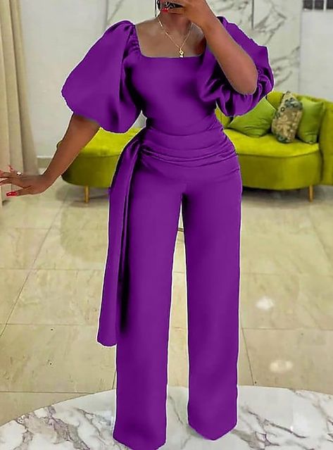 Black Trousers Casual, Purple Jumpsuit, Classy Jumpsuit, Elegant Prom, Bodycon Jumpsuit, Jumpsuit Outfit, Jumpsuit Online, Plus Size Jumpsuit, Elegant Party