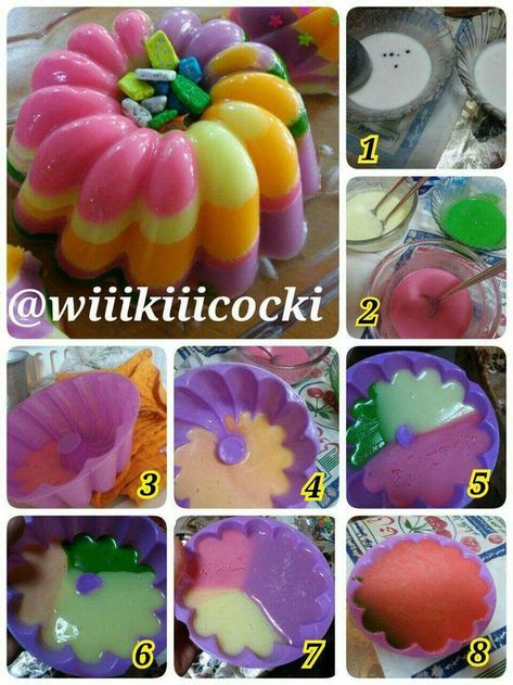 Mexican Jello Recipe, Broken Glass Jello, Jello With Fruit, 3d Jelly Cake, Jelly Sweet, Jello Dessert Recipes, Jelly Flower, Jelly Desserts, Gelatin Recipes