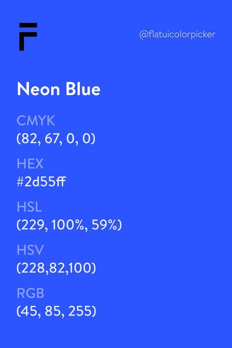 #colors #color #bluecolor #colorpalette #design #artist #inspiration #colorful #love #blue #creative #graphicdesign #interiordesign #webdesign #ui #userinterface #love #branding #designinspiration #website #advertising #logodesigner #brand #marketing #business #digital #ideas #style #motivation #life #director #artists #time Blue Cmyk, Website Advertising, Digital Ideas, Best Flats, Blue Colour Palette, Sport Poster, Flat Color, Brand Marketing, Neon Blue