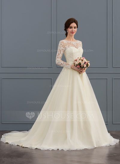 [£ 172.00] Ball-Gown Scoop Neck Court Train Tulle Lace Wedding Dress With Beading Sequins (002127259) Princess Kate Middleton Wedding Dress, Wedding Dress Long Sleeve Plus Size, Square Neck Ballgown Wedding Dress, Long Sleeve Illusion Wedding Dress, Vintage Winter Wedding Dress, Wedding Dresses For Women Over 40 Brides, Wedding Dress Ball Gown With Sleeves, Bella Wedding Dress Twilight, Ball Gown Wedding Dress Modest