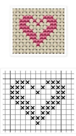 Penanda Buku, Tiny Cross Stitch, Small Cross Stitch, Pola Kristik, Cross Stitch Patterns Flowers, Cross Stitch Heart, Mini Cross Stitch, Pola Sulam, Cross Stitch Borders