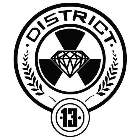 Hunger Games District 13, Hunger Games Crafts, Hunger Games Logo, Hunger Games Tributes, Book Rebinding, Hunger Games Districts, Hunger Games Party, District 13, Bulletin Boards Theme