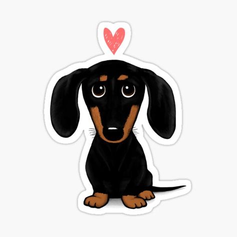 Dachshund Drawing, Arte Dachshund, Dachshund Cartoon, Daschund Dog, Tan Dachshund, Dachshund Tattoo, Black And Tan Dachshund, Weenie Dog, 동화 삽화