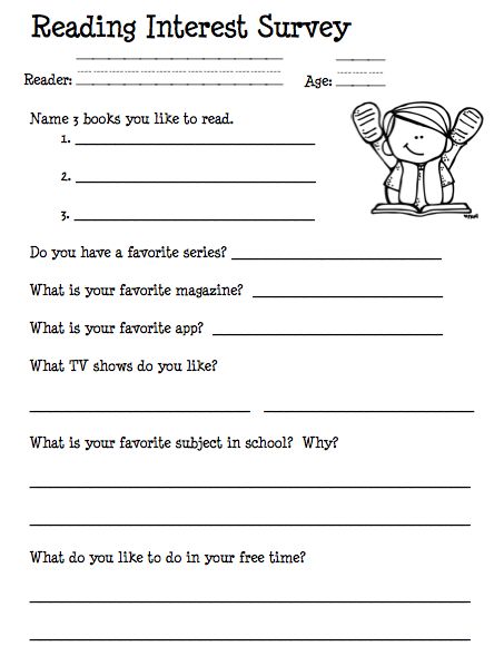 Strategy connected to Ch. 3:  This activity allows the students to speak about their likes including their favorite books, and it helps the teacher to get to know their students better. This can enhance listening and questioning about information they are going to read through the year. Reading Interest Inventory Elementary, Interest Inventory Elementary, Reading Interest Inventory, Student Interest Inventory, Reading Inventory, Reading Interest Survey, Student Interest Survey, Reading Survey, Interest Inventory