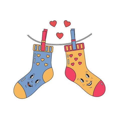 Romantic pair of striped socks hanging o... | Premium Vector #Freepik #vector #couple #heart #greeting #love Card For Valentines Day, Couple Heart, Valentine Greeting Cards, Groovy Retro, Halloween Coloring Pages, Hanging Rope, Striped Socks, Halloween Coloring, Valentines Cards