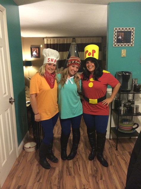 Halloween coustumes - snap crackle and pop Pop Halloween Costumes, Snap Crackle Pop, Halloween Coustumes, Halloween Costume, Halloween Party, Hard Hat, Halloween Costumes, Diy Projects, Dress Up