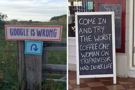 Forgive Me, I'm Still Laughing At The 19 Funniest Signs Of The Week — BuzzFeed Bad Coffee, Side Stitch, Music And Dance, Have A Laugh, Made Me Laugh, Forgive Me, Laughing So Hard, Funny Signs, Buzzfeed