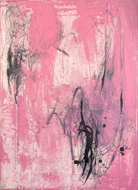 Pink and black texture art. Acrylic, ink and charcoal on canvas. Chaotic lines and elements Pink Abstract Art, Bow Wallpaper, Black Texture, Graphic Design Pattern, Acrylic Ink, Pink Abstract, Art Archive, Elements Of Art, Art Acrylic