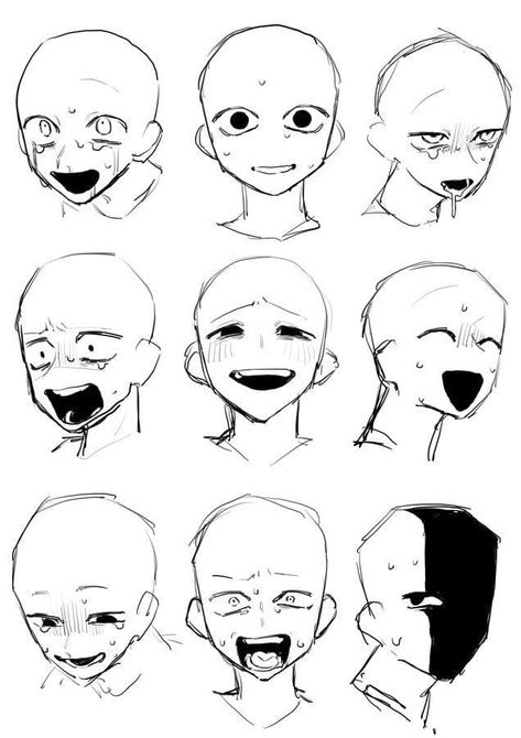 Drawing Face Expressions, الفن الرقمي, Výtvarné Reference, Siluete Umane, Body Reference Drawing, Art Tools Drawing, 캐릭터 드로잉, Drawing Expressions, 인물 드�로잉