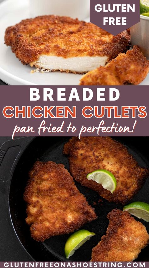 Gluten Free Breaded Chicken Tenders, Gf Breaded Chicken, Gluten Free Breading For Chicken, Gluten Free Chicken Patties, Gluten Free Pan Fried Chicken, Gluten Free Chicken Cutlets, Gluten Free Recipes Chicken, Chicken Breast Recipes Gluten Free, Gluten Free Breaded Chicken