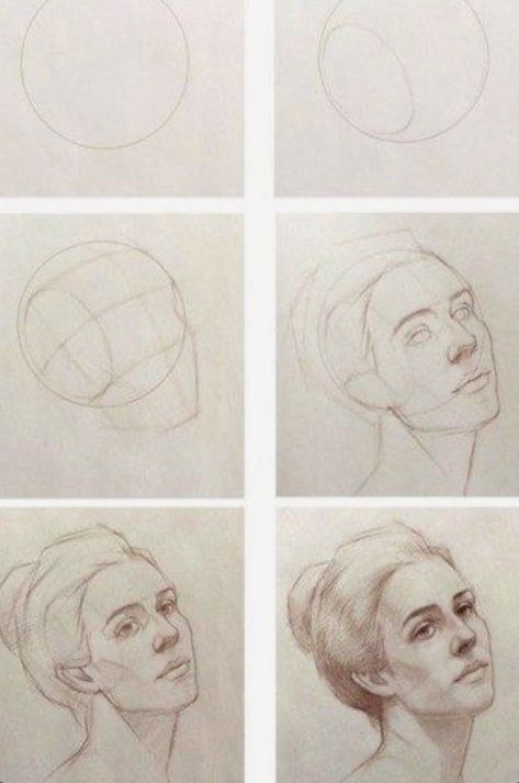 Three Quarter Face Drawing, How To Draw Three Quarter Face, Three Quarter View Face Drawings, Three Quarter View Face, Quarter View Face, Cuong Nguyen, Head Female, 얼굴 드로잉, Drawing Heads