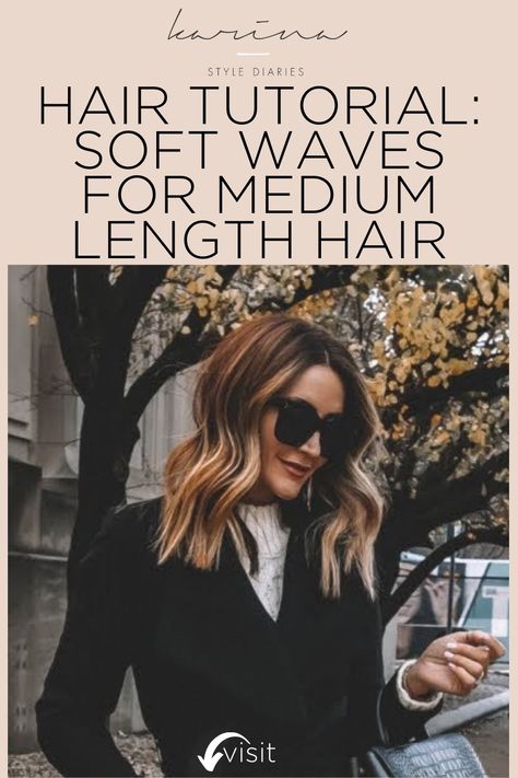 Soft Wave Medium Hair, Barely Curled Hair Tutorial, How To Get Textured Waves, Curl Mid Length Hair Tutorial, Casual Curls Medium Length, Soft Waves For Long Hair, Hair Bend Waves Tutorial, Soft Bend Waves, How To Do A Wavy Hairstyle