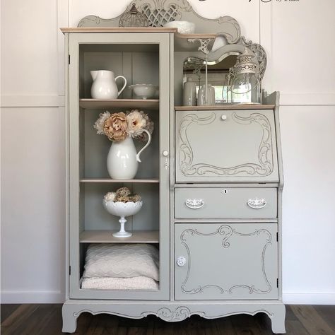 Farmhouse Gray, Flip Ideas, Toms River Nj, Furniture Repurpose, Furniture Flip, China Cabinets, Diy Furniture Renovation, Furniture Rehab, Furniture Redo