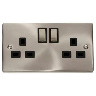 Decorative Sockets & Switches | Sockets & Switches | Sockets & Wiring | ElectricalDirect Modern Interior, Usb Outlet, Plug Socket, Electrical Supplies, Diy Materials, Satin Brass, Metal Decor, Polished Chrome, Antique Brass