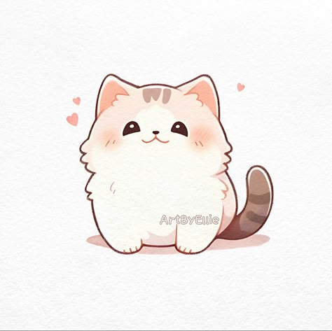 Cat Drawing Kawaii, Soft Pastel Aesthetic, Doodling Art, Drawing Kawaii, Cat Phone Wallpaper, Aesthetic Illustration, Cute Cat Illustration, Cute Easy Doodles, Cat Illustrations