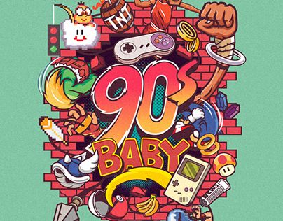 80'S & 90'S BABY! 90s Baby Tattoo, Screen Printing Artwork, Baby Tattoo Designs, Sketch Tattoo Design, 90s Baby, Dope Cartoon Art, Commissioned Artwork, Cartoon Tattoos, Baby Tattoos