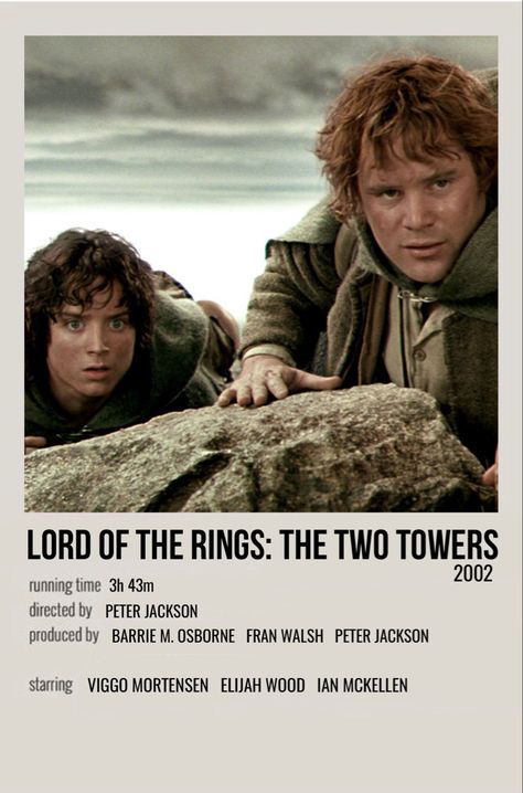 Lotr Two Towers, Polaroid Movie Poster, Photowall Ideas, Two Towers, Film Posters Minimalist, Film Poster Design, Polaroid Poster, Minimalist Movie Poster, The Two Towers