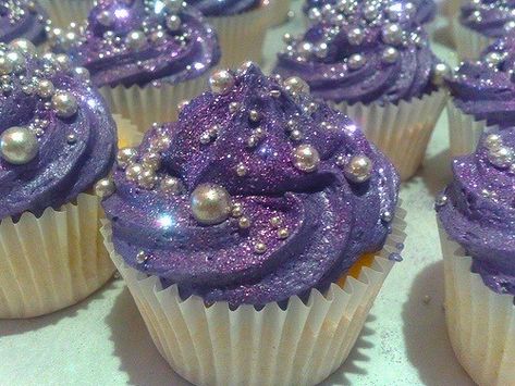 Purple Cupcake | not my photo | urbandecay.sugar | Flickr Galaxy Cupcakes, Purple Birthday Party, Purple Cupcakes, Glow Birthday Party, Galaxy Cake, Glitter Cupcakes, Glow Birthday, Purple Cakes, Bday Party Theme