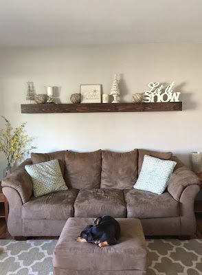 Floating Shelf Over Couch, Shelf Over Couch, Shelves Over Couch, Shelf Above Tv, Shelf Above Couch, Styling Shelf, Diy Floating Shelf, Shelves Above Couch, Shelf Decor Ideas