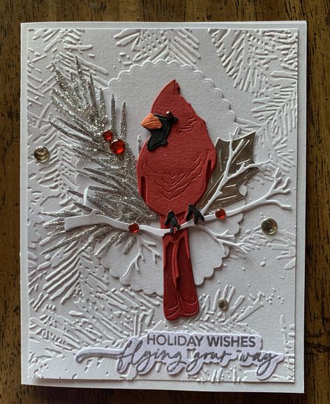 Honeybee Cards, Cardinal Christmas Cards, Cardinal Cards, Toile Christmas, Handcrafted Christmas Cards, Homemade Holiday Cards, Christmas Birds, Fun Christmas Cards, Stamped Christmas Cards