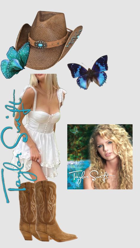 Taylor Swift Debut Hair, Taylor Swift Album Eras Tour Outfits, Taylor Swift Eras Tour Debut Outfit, Taylor Swift Outfits Concert Debut, Ear Tour Outfit Ideas, Taylor Swift Debut Era Aesthetic Outfits, Taylor Swift Concert Outfit Debut Era, Debut Taylor Swift Outfits Eras Tour, Debut Taylor Swift Eras Tour Outfit