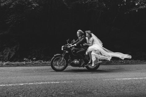 Wedding in Paris, France. Photo by Megan Saul Photography Motorcycle Wedding Pictures, Motorcycle Wedding, Biker Wedding, Camping Photography, Pittsburgh Wedding, Golf Club Wedding, Women Camping, Rock N’roll, Wedding Photo Inspiration