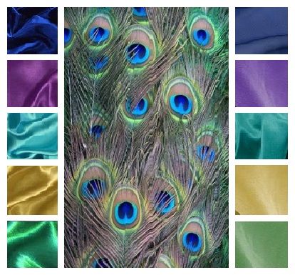 Peacock Inspired color scheme. I love this for a cabana-themed addition with open fireplace and bar/kitchen. Peacock Living Room, Peacock Color Scheme, Natural Colour Palette, Peacock Bedroom, Peacock Colour, Peacock Room, Peacock Wedding Theme, Peacock Colors, Creation Art