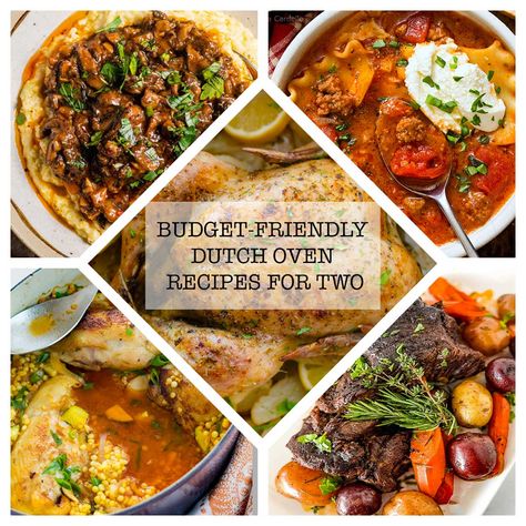 Budget-Friendly Dutch Oven Recipes for Two 2qt Dutch Oven Recipes, Mini Dutch Oven Recipes Dinner, Cheap Dutch Oven Recipes, Best Dutch Oven Recipes Dinners, 2 Qt Dutch Oven Recipes, Stove Top Dutch Oven Recipes, Winter Dutch Oven Recipes, Easy Dutch Oven Recipes Dinners, Enameled Cast Iron Dutch Oven Recipes