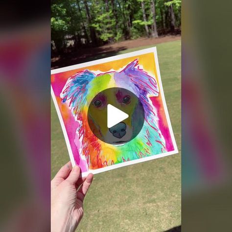 TikTok · Andrea - A Dream Or A Day Art Painting Reels, Andrea Nelson Art, Andrea Nelson, Benny Goodman, Watercolor Pencil Art, Paints And Brushes, Dog Outline, Portrait Tutorial, Paint Your Pet