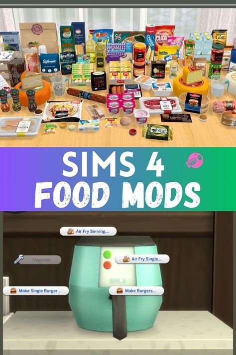 sims 4 food mods collage Sims 4 Free Patreon, Sims 4 Mods Gameplay, Sims4 Food, Sims 4 Free Mods, Cc Clutter, Sims 4 Restaurant, Sims Food, Los Sims 4 Mods, Sims 4 Cheats