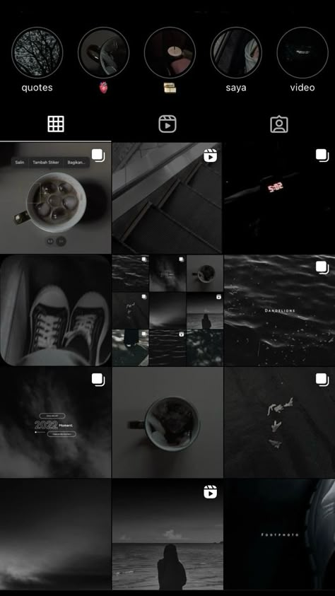 Dark Feed Aesthetic, Dark Instagram Aesthetic Feed, Dark Feeds Aesthetic Instagram, Black And White Feed Instagram, Black Ig Feed, Instagram Page Design Ideas, Black And White Ig Feed, Dark Ig Feed, Insta Photo Ideas Black