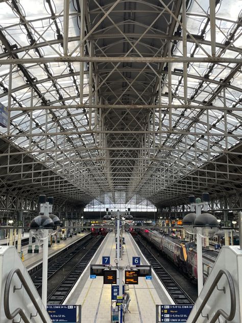 Manchester Train Station, Uk Train Station, Manchester Architecture, Fake Travel, Travel Through Europe, Manchester England, Summer Bucket Lists, Summer Bucket, Future Life