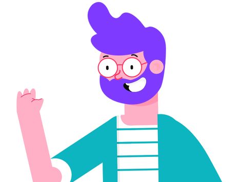 Hi by Eduard Mykhailov #Design Popular #Dribbble #shots Blue Beard, 2d Character Animation, Vector Characters, Human Character, First Youtube Video Ideas, Characters Design, Motion Graphics Design, Motion Design Animation, Motion Graphics Animation