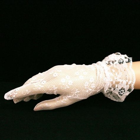 Victorian Gloves, Wedding Miscellaneous, White Lace Gloves, Fancy Gloves, Wrist Gloves, Edwardian Wedding, Gloves Vintage, Lace Accessories, Vintage Gloves