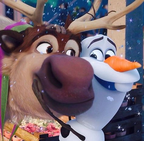 Awwwwuhh Sven Frozen, Olaf And Sven, Disney Animals, Best Duos, Olaf, Disney Art, Olaf The Snowman, Pluto The Dog, Walt Disney