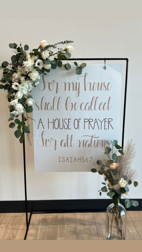 Lobby Decoration Ideas, Church Lobby Decor, Church Lobby Design, Church Wall Decor, Sanctuary Decor, Pastor Appreciation Day, Church Entrance, Church Foyer, Church Lobby