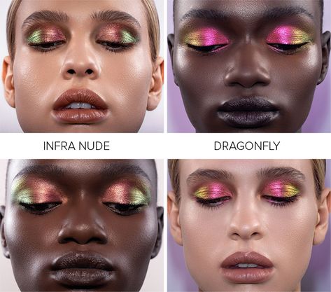 Holographic Eyeshadow, Dimensional Color, Natasha Denona, Shadow Art, Liquid Eyeshadow, Gorgeous Eyes, Contouring And Highlighting, Makeup Goals, Makeup Eyeshadow