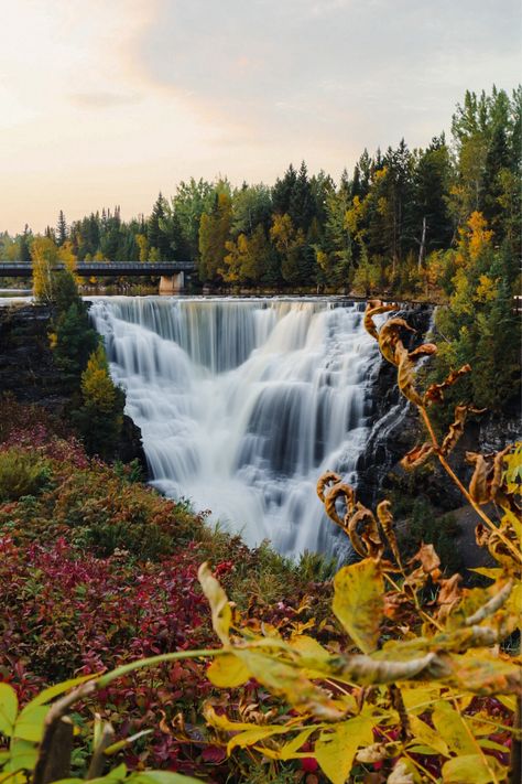 Kakabeka Falls, the “Niagara of the North,” during golden hour🌅🍁. #waterfallwednesday #chasingwaterfalls #fallcolours #canoneosrp #canada | livharvey-97 Thunder Bay Canada, Northern Ontario, Thunder Bay, In The Winter, Natural Wonders, Golden Hour, In Summer, Ontario, The Winter