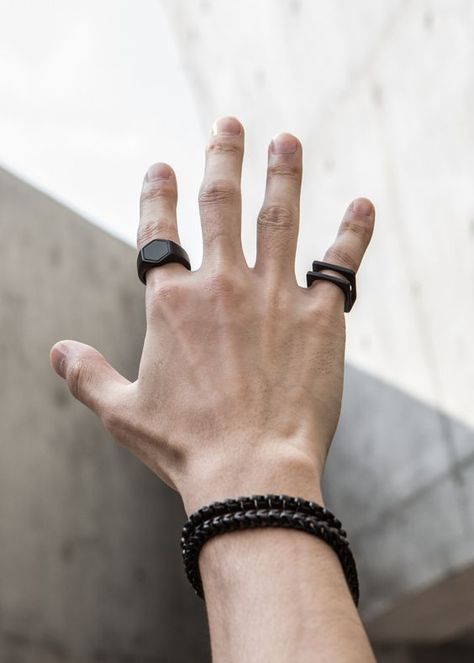 Mens Accessories Display, Mens Accessories Rings, Matte Black Accessories, Burning Man Accessories, Mens Accessories Necklace, Mens Accessories Vintage, Mens Accessories Bracelet, Contemporary Rings, Mens Rings Fashion