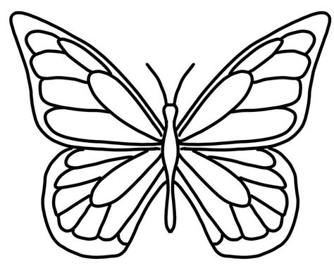 Butterfly Drawing Outline, Outline Coloring Pages, Outline Butterfly, Coloring Pages Cute, Butterfly Art Drawing, Butterfly Outline, Idee Babyshower, Butterfly Stencil, Butterfly Coloring