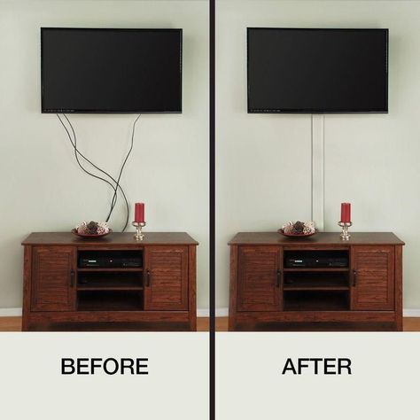 Mount Tv On Wall, Hiding Tv Cords On Wall, Tv Cord Cover, Tv On Wall, Hide Tv Cords, Tv On The Wall, Tv A Muro, Wall Mount Tv, Ruang Tv